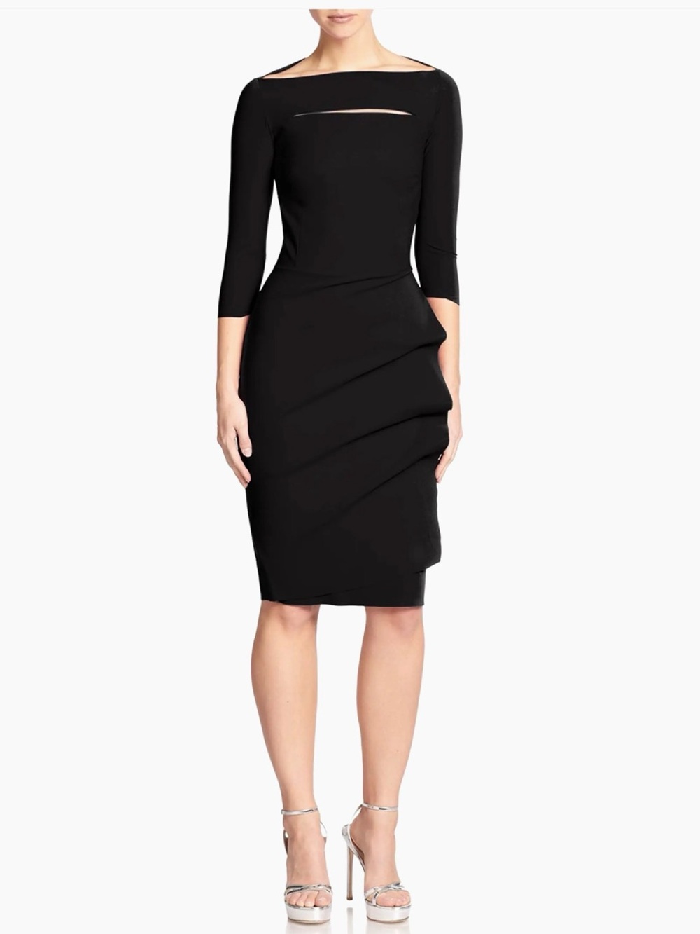 Chiara Boni La Petite Robe Kate Boatneck Dress Black 12